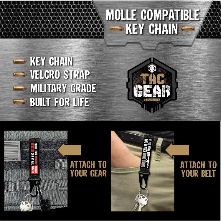 ITEM NUMBER 023722 TAC GEAR KEY CHAIN MOLLE STRAP 6 PIECES PER DISPLAY