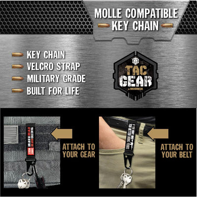 ITEM NUMBER 023722L TAC GEAR KEY CHAIN MOLLE STRAP - STORE SURPLUS NO DISPLAY 6 PIECES PER PACK