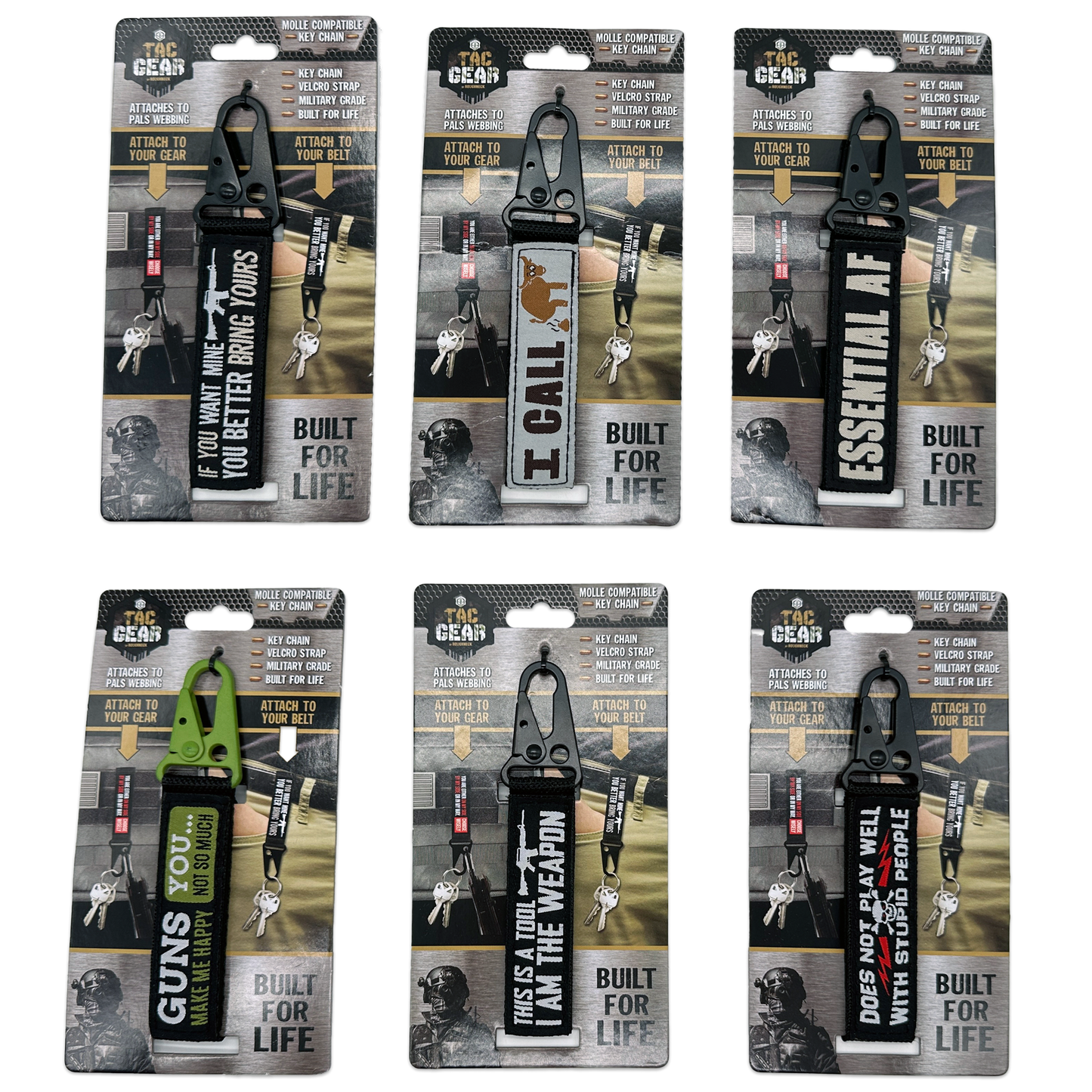 ITEM NUMBER 023722L TAC GEAR KEY CHAIN MOLLE STRAP - STORE SURPLUS NO DISPLAY 6 PIECES PER PACK