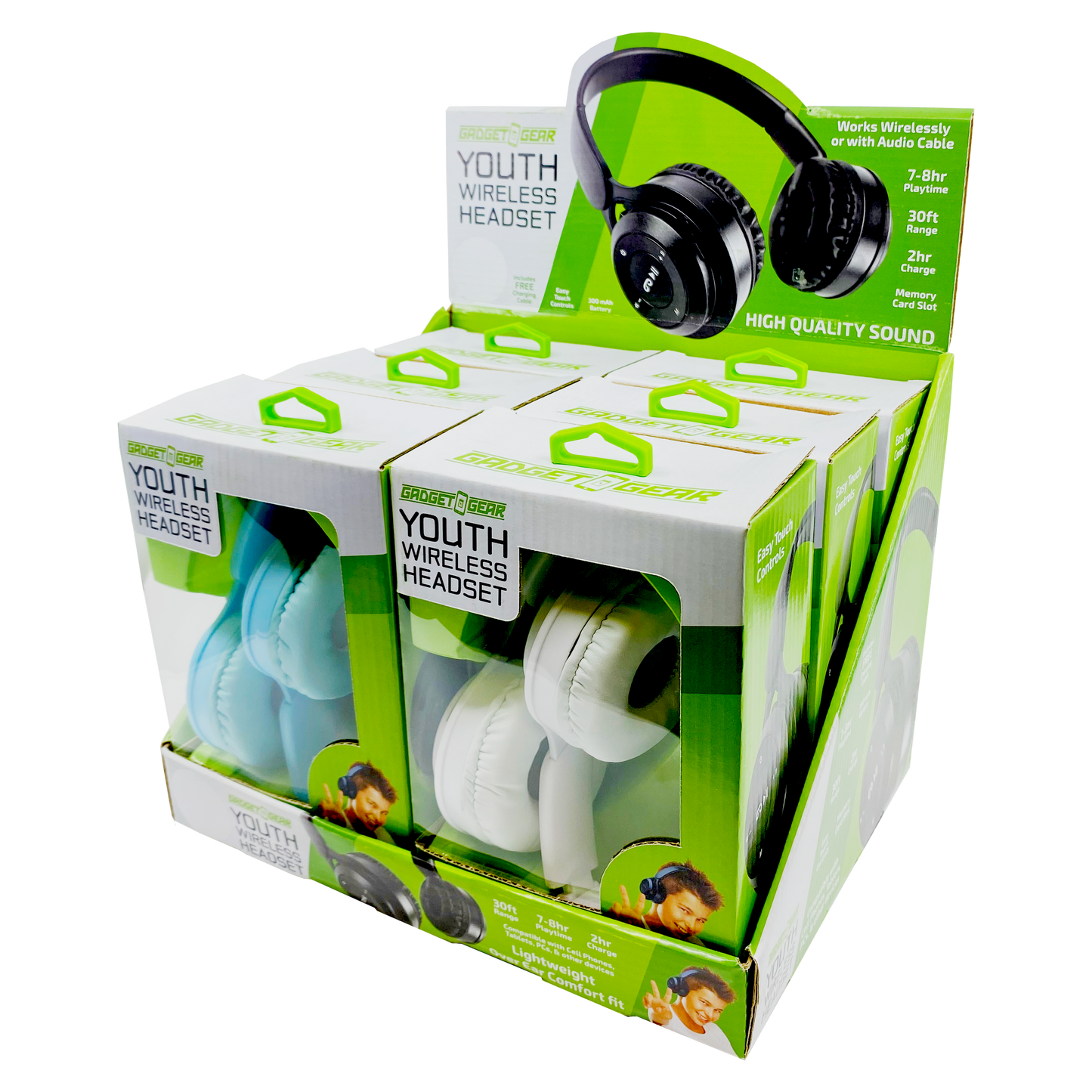 ITEM NUMBER 023724 WIRELESS YOUTH HEADPHONES 6 PIECES PER DISPLAY