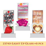 ITEM NUMBER 023740 LIGHT-UP GLASS KEEPSAKE 6 PIECES PER DISPLAY