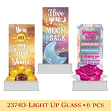 ITEM NUMBER 023740 LIGHT-UP GLASS KEEPSAKE 6 PIECES PER DISPLAY