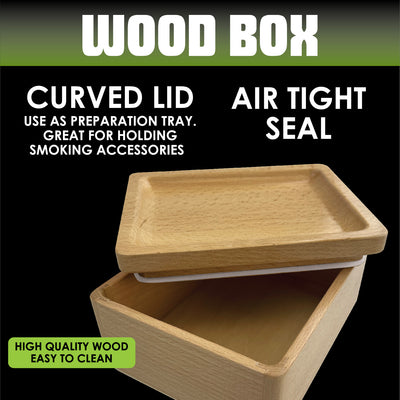 ITEM NUMBER 023747L WOOD STORAGE BOX WITH TRAY LID - STORE SURPLUS NO DISPLAY 6 PIECES PER PACK