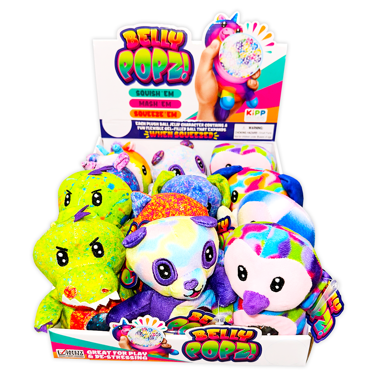 ITEM NUMBER 023752 BELLY POPZ PLUSH TOY 12 PIECES PER DISPLAY