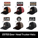 ITEM NUMBER 023753 GEAR HEAD TRUCKER HATS 6 PIECES PER DISPLAY