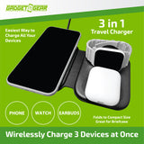 ITEM NUMBER 023754 3-IN-1 WIRELESS TRAVEL CHARGER 4 PIECES PER DISPLAY