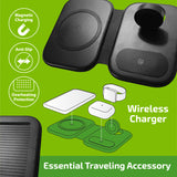 ITEM NUMBER 023754L 3-IN-1 WIRELESS TRAVEL CHARGER - STORE SURPLUS NO DISPLAY 4 PIECES PER PACK