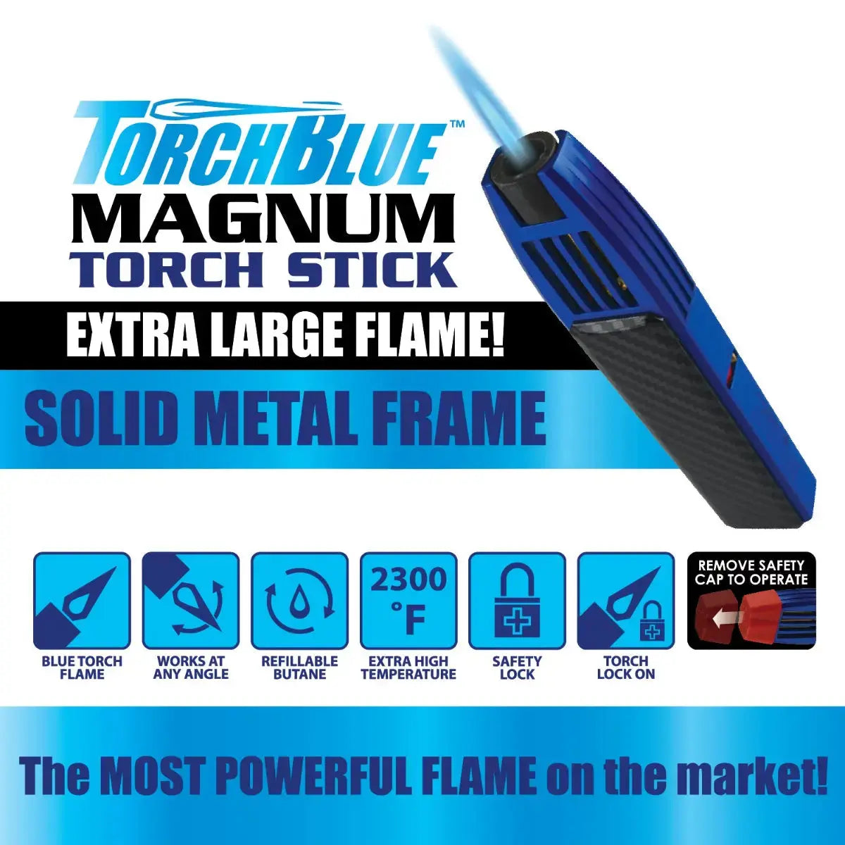 Magnum Zinc Torch Stick Lighter - 12 Pieces Per Retail Ready Display 23755 - NOVELTY INC WHOLESALE