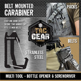 ITEM NUMBER 023762 BELT MOUNTED CARABINER TOOL 12 PIECES PER DISPLAY