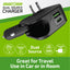 ITEM NUMBER 023764 USB AND USB-C WALL / CAR DUAL CHARGER 6 PIECES PER DISPLAY
