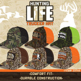 ITEM NUMBER 023766 HUNTING LIFE TRUCKER HATS 6 PIECES PER DISPLAY