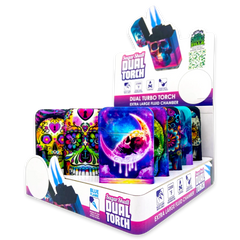 ITEM NUMBER 023822 SUGAR SKULL DUAL TORCH 15 PIECES PER DISPLAY WHOLESALE