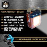 ITEM NUMBER 023847L ELECTRIC ARC LIGHTER W/ COB LIGHT - STORE SURPLUS NO DISPLAY 6 PIECES PER PACK