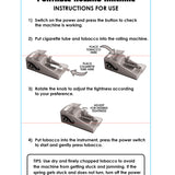 ITEM NUMBER 023860 AUTO PACKING SMOKERS MACHINE 4 PIECES PER DISPLAY