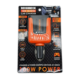 Car Charger DC 3 Port USB / USB-C / 120V Outlet 100 Watts - 4 Pieces Per Retail Ready Display 23861 - NOVELTY INC WHOLESALE