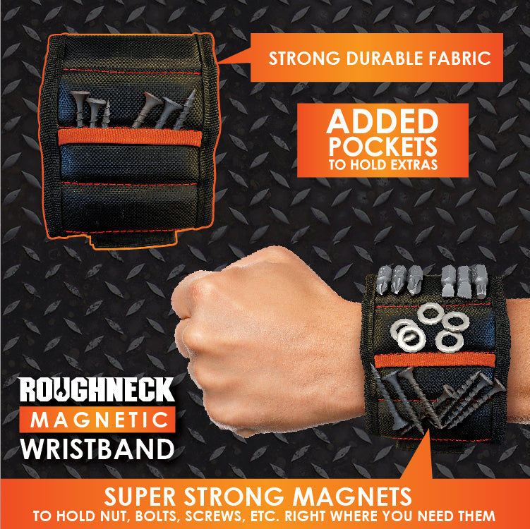 ITEM NUMBER 023863 ROUGHNECK MAGNETIC WRISTBAND TOOL HOLDER 6 PIECES PER DISPLAY