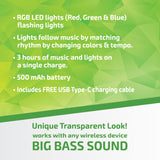 ITEM NUMBER 023870 TRANSPARENT LED LIGHT-UP SPEAKER 6 PIECES PER DISPLAY