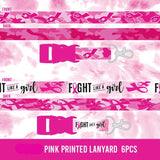 ITEM NUMBER 023940L PINK PRINTED LANYARD B - STORE SURPLUS NO DISPLAY 6 PIECES PER PACK