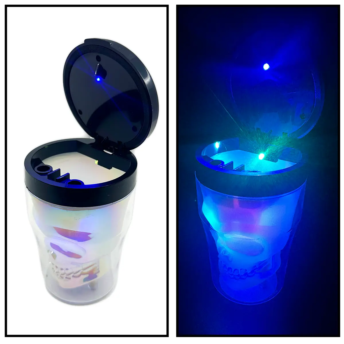 ITEM NUMBER 023981L LIGHT UP SKULL BUTT BUCKET - STORE SURPLUS NO DISPLAY - 6 PIECES PER PACK STORE SURPLUS