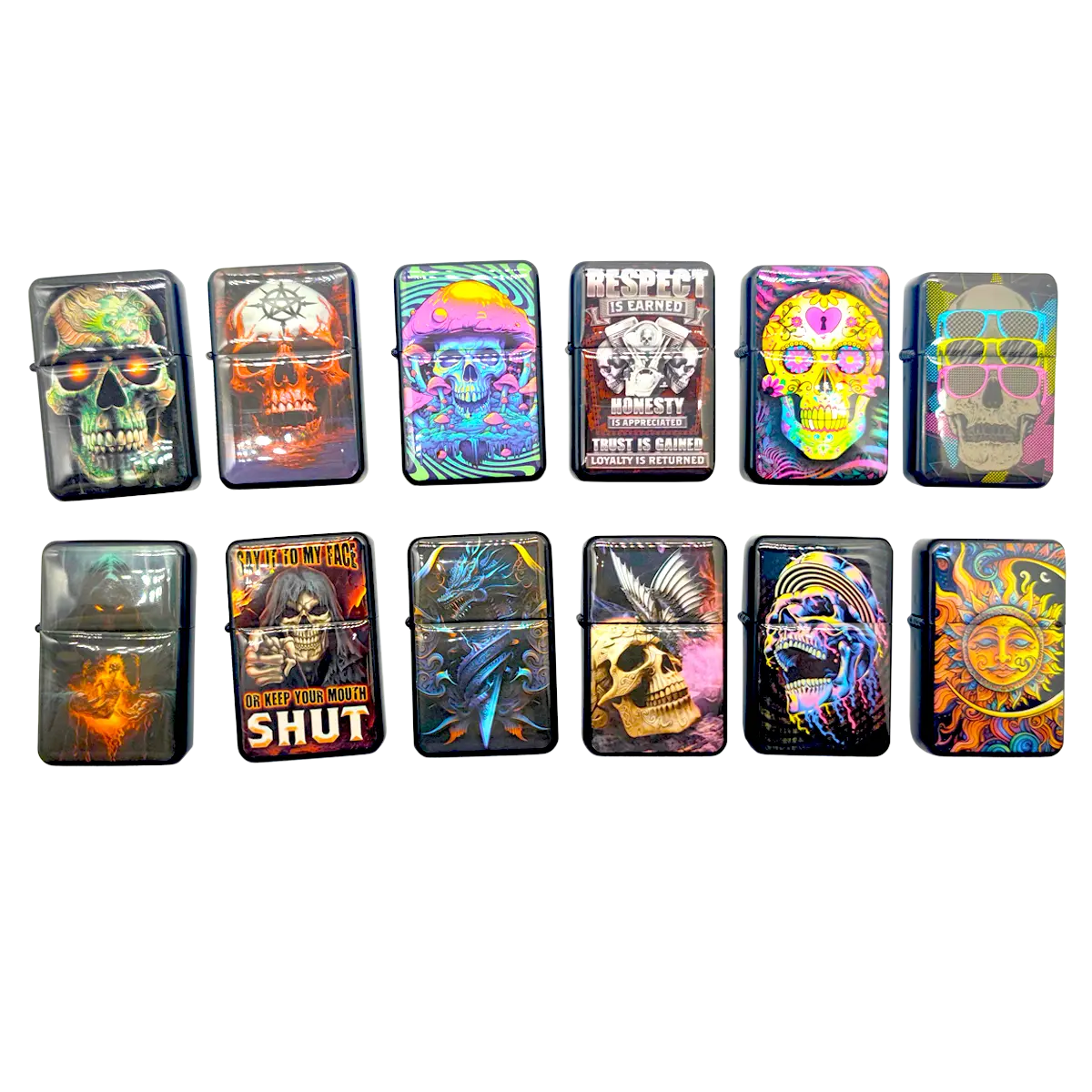 ITEM NUMBER 023983L FLIP TOP PIPE LIGHTER - STORE SURPLUS NO DISPLAY - 12 PIECES PER PACK STORE SURPLUS