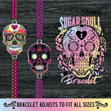 ITEM NUMBER 023986L SUGAR SKULL BRACELET - STORE SURPLUS NO DISPLAY - 12 PIECES PER PACK STORE SURPLUS