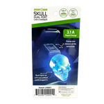 ITEM NUMBER 024001L USB / USB-C SKULL DUAL CAR CHARGER - STORE SURPLUS NO DISPLAY - 6 PIECES PER PACK STORE SURPLUS