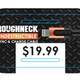 Roughneck Lightning MFi 10FT Charging Cable - Store Surplus No Display - 2 Pieces Per Pack 24018L