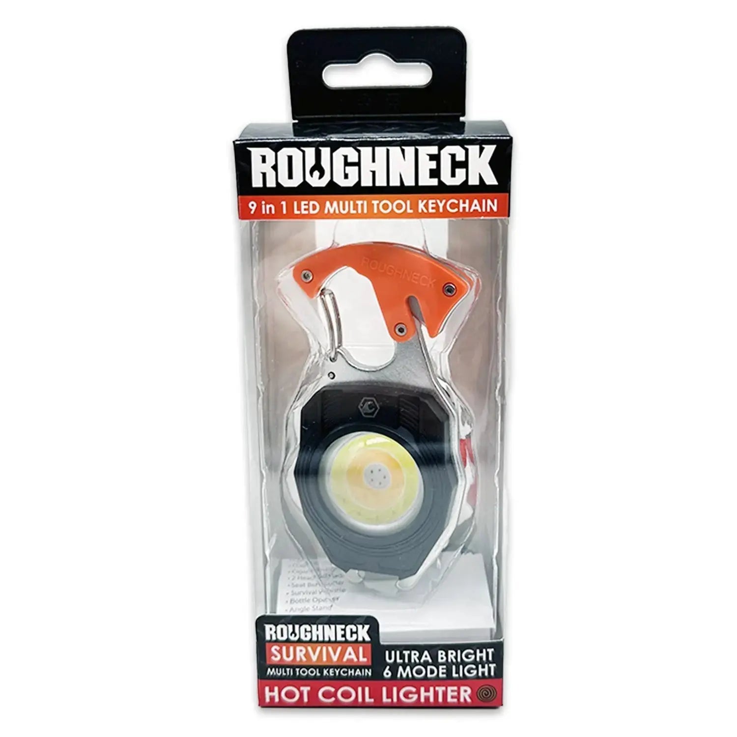 Multi-Tool Survival 9-In-1 with LED Light - 6 Pieces Per Retail Ready Display 24032 - NOVELTY INC WHOLESALE