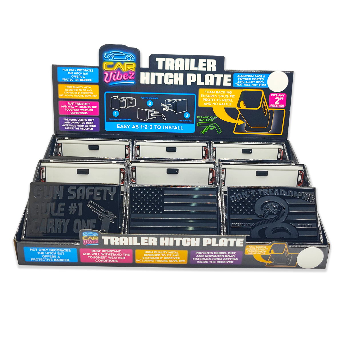 ITEM NUMBER 024069 TRAILER HITCH METAL PLATE 6 PIECES PER DISPLAY