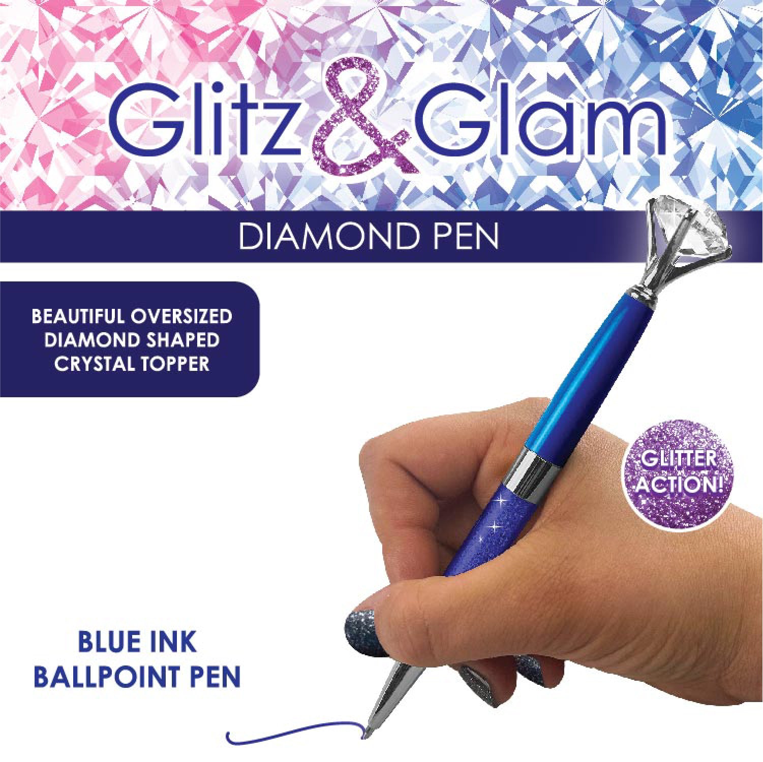 ITEM NUMBER 024109 GLITTER DIAMOND PEN 12 PIECES PER DISPLAY – Novelty  Closeout
