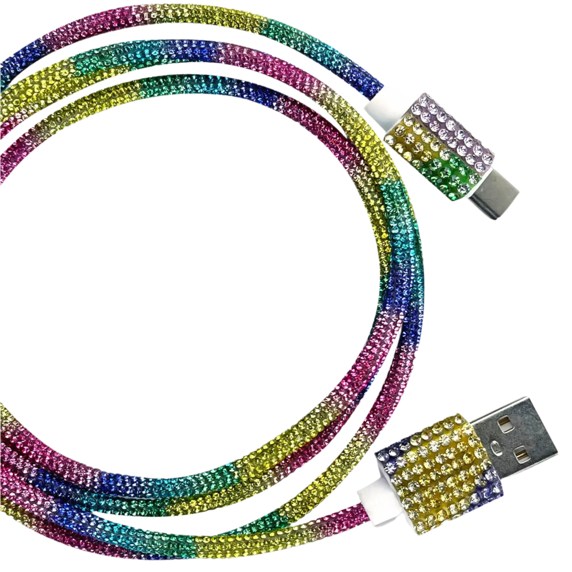Glitz N Glam 3FT 2.4Amp Type-C Sync & Charge Cable - 6 Pieces Per Retail Ready Display 25948 GADGET GEAR