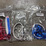 ITEM NUMBER 024289L NECKLACE WRISTBAND SET PATRIOTIC - STORE SURPLUS NO DISPLAY 10 PIECES PER PACK