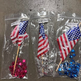 ITEM NUMBER 024290L FLAG NECKLACE SET PATRIOTIC - STORE SURPLUS NO DISPLAY 10 PIECES PER PACK