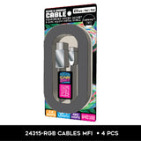 RGB Cable 1 USB-to-Lightning - Store Surplus No Display - 4 Pieces Per Pack 24315L