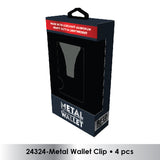 Metal Wallet - Store Surplus No Display - 4 Pieces Per Pack 24324L