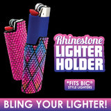 Rhinestone Lighter Case - 12 Pieces Per Retail Ready Display 24382