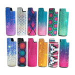 Rhinestone Lighter Case - 12 Pieces Per Retail Ready Display 24382 WHOLESALE