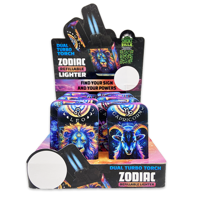 Zodiac Dual Torch Lighter - 12 Pieces Per Retail Ready Display 24385