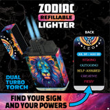 Zodiac Dual Torch Lighter - 12 Pieces Per Retail Ready Display 24385