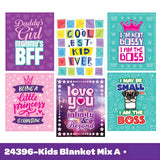 ITEM NUMBER 024396L KIDS PRINTED BLANKETS - STORE SURPLUS NO DISPLAY - 6 PIECES PER PACK