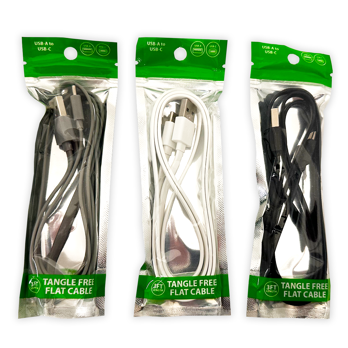 ITEM NUMBER 024463 3FT BULK USB-A TO USB-C SYNC & CHARGE CABLE 20 PIECES PER PACK