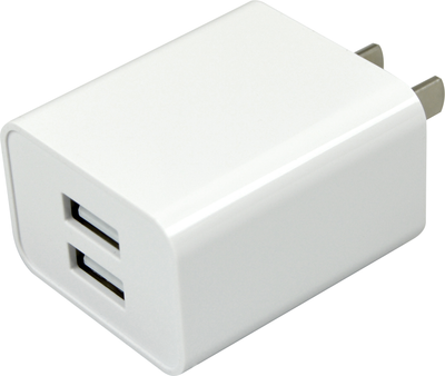 AC Wall Charger Dual Port USB 2.4 Amp- Store Surplus No Display - 12 Pieces Per Pack 24467L