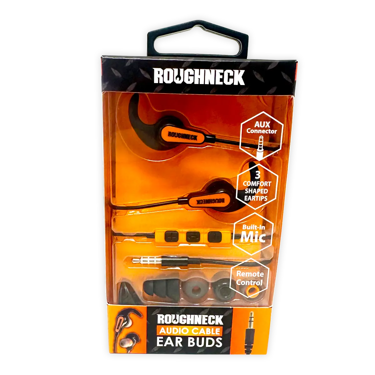 ITEM NUMBER 024539 ROUGHNECK WIRED EARBUDS 3 PIECES PER PACK Novelty