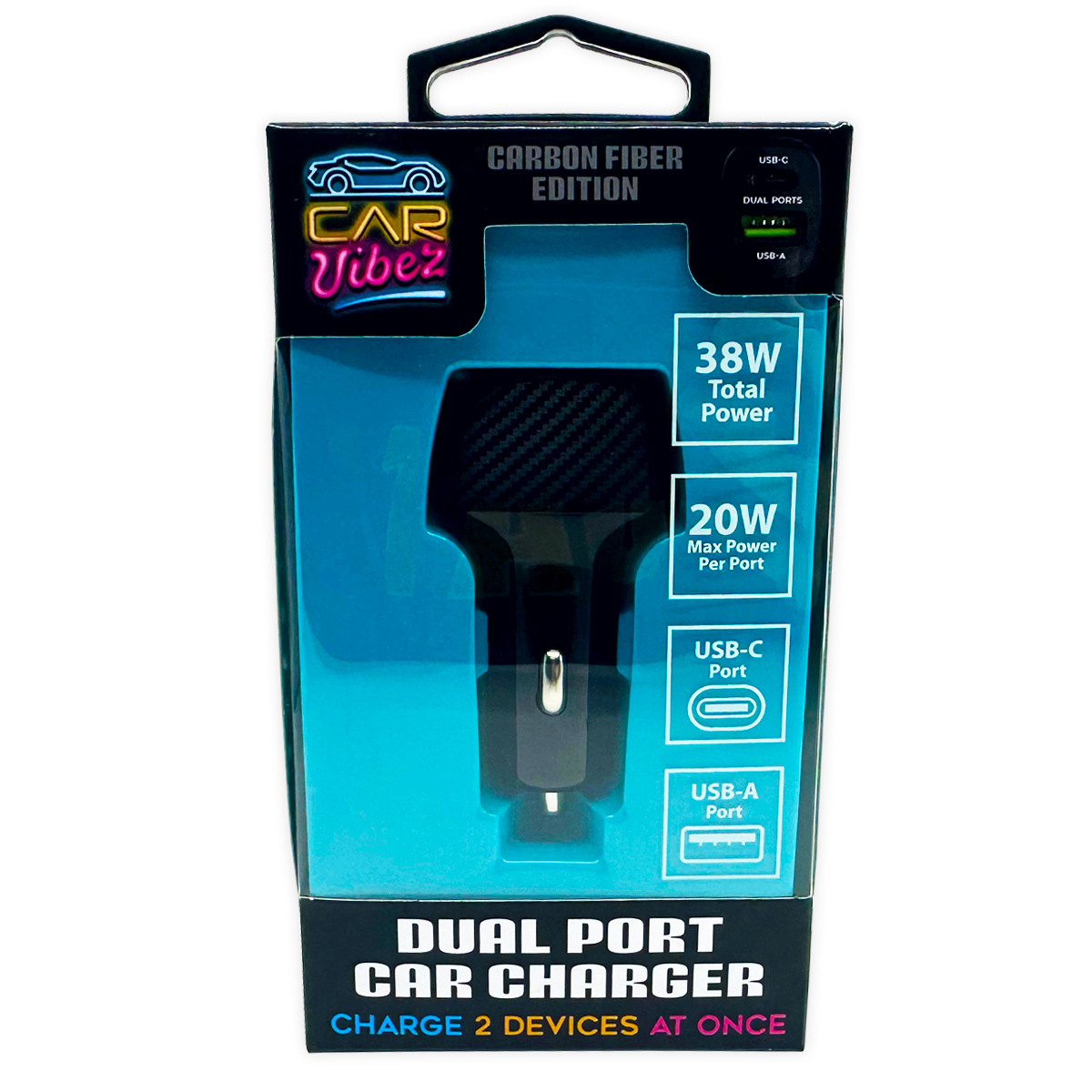 Car Charger Dual USB / USB-C 38 Watts - 3 Pieces Per Pack 24562