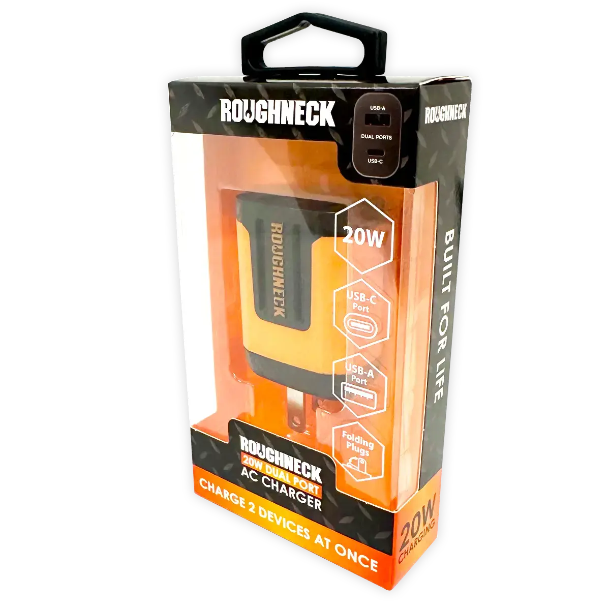 AC Wall Charger Dual USB / USB-C Ports 20 Watts - 3 Pieces Per Pack 24585 ROUGHNECK