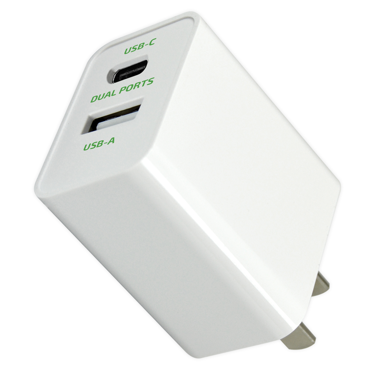 WHOLESALE 20W USB-A AND USB-C DUAL PORT USB-C-TO-USB-C AC WALL CHARGER SET 3 PIECES PER PACK 24628