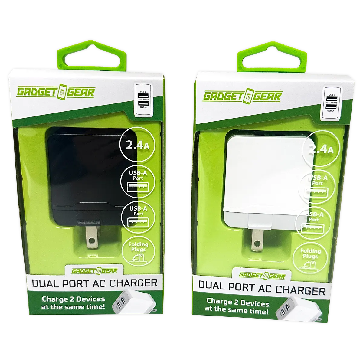 AC Wall Charger with Dual USB Port 2.4 Amp - 3 Pieces Per Pack 24629 ...