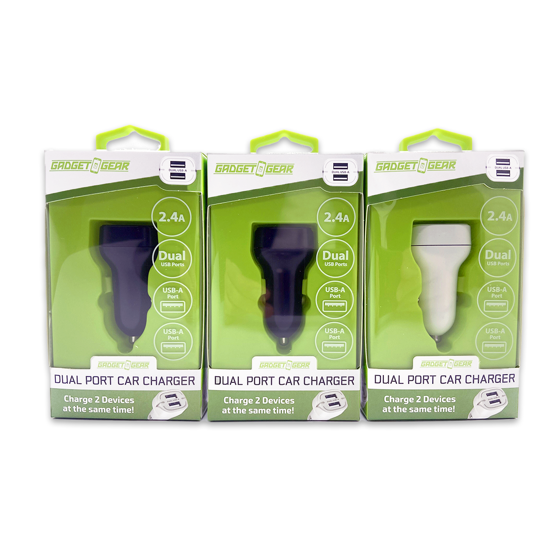 ITEM NUMBER 024632 2.4A CAR CHARGER 3 PIECES PER PACK