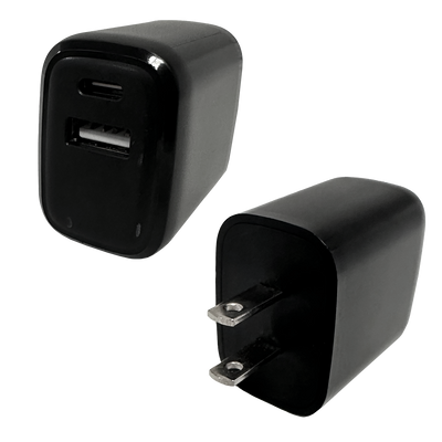 AC Wall Charger Dual Port USB / USB-C 20 Watts- Store Surplus No Display - 12 Pieces Per Pack 24675L