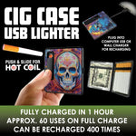 Cigarette Case with USB Coil Lighter Canada Themed Designs - 8 Pieces Per Retail Ready Display 41733 WHOLESALE